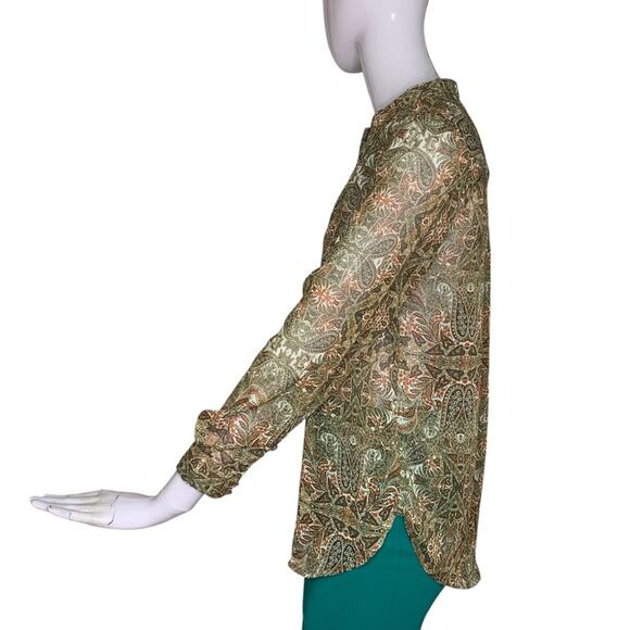 Velvet Heart Sheer Button Down Blouse Long Sleeve Size XS - Picture 5 of 10